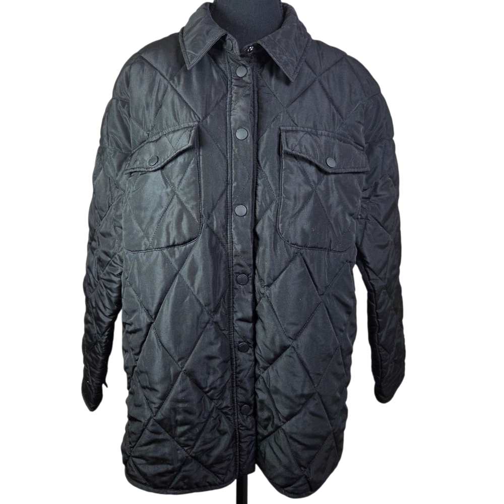 Noisy may Black Quilted Jacket  Size Med